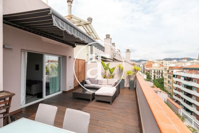 Monthly rental penthouse with 2 bedrooms and terrace close to Paseo Sant Joan