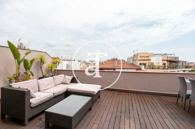 Monthly rental penthouse with 2 bedrooms and terrace close to Paseo Sant Joan 2