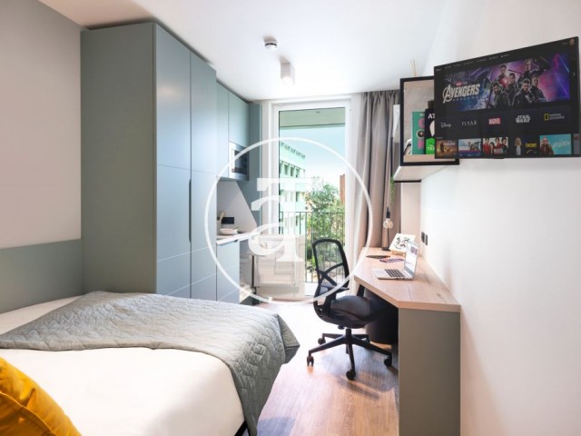 Estudio en residencia de estudiantes con todas las comodidades, en Pedralbes