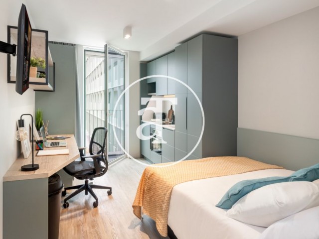 Estudio en residencia de estudiantes con todas las comodidades, en Pedralbes