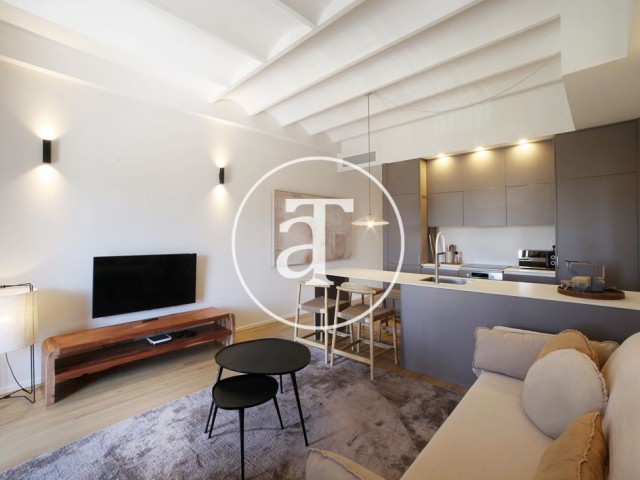 Appartement de 1 chambre à louer temporairement avec piscine commune et terrasse à Barrrio @22