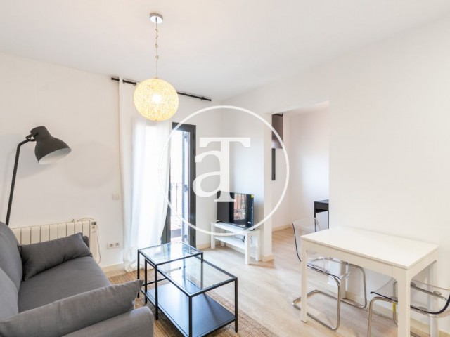 Appartement en location temporaire avec chambre double et terrasse à Sants-Montjuïc