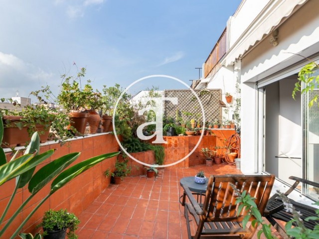 Ático dúplex de alquiler temporal de 3 habitaciones y terraza en Hostafrancs