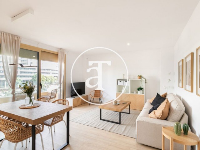 Appartement en location temporaire avec 3 chambres et balcon à Badalona