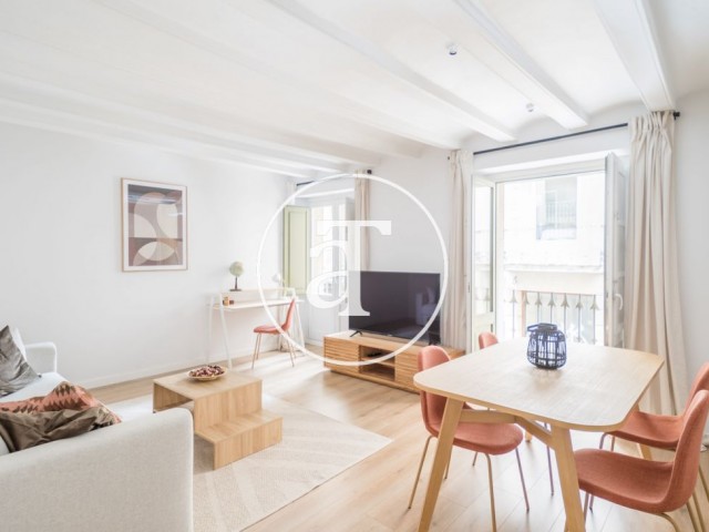 Monthly rental apartment with 1 double bedroom very close to La Rambla
