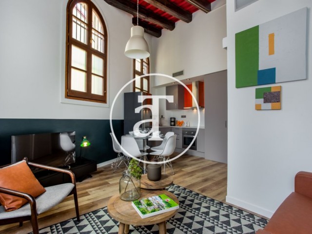 Dúplex de alquiler temporal de 2 habitaciones y 1 baño en Ciutat Vella