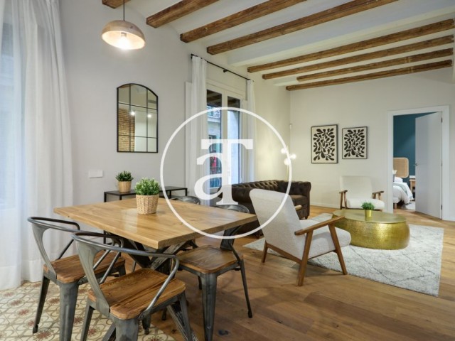 Monthly rental apartment with 2 bedrooms and 2 bathrooms with balcony in Ciutat Vella