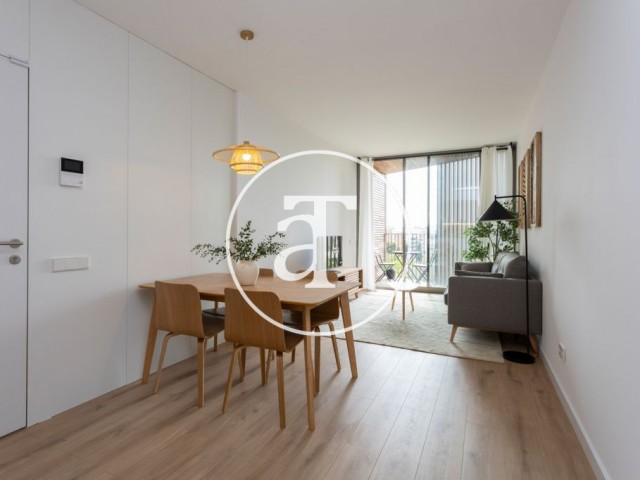 Monthly rental apartment with 1 bedroom and 1 bathroom with balcony and stunning views of the Sagrada Familia.