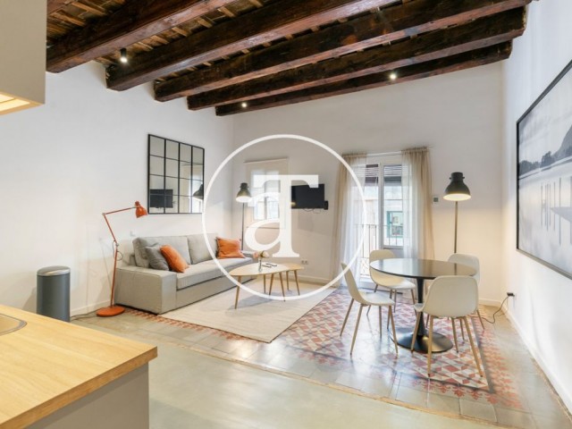 Piso de alquiler temporal de 2 habitaciones, 1 baño y aseo con balcón en Ciutat Vella