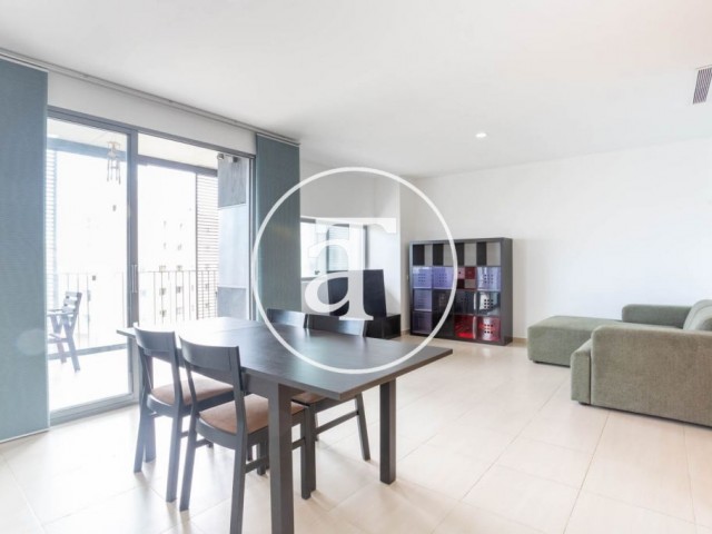 Monthly rental apartment with 2 bedroom with large covered terrace in Poblenou