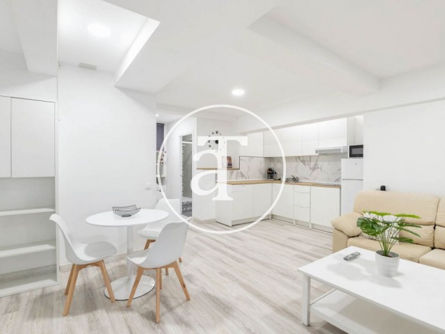 Monthly rental apartment with 1 bedroom and 1 bathroom with access to a private terrace, just a stone
