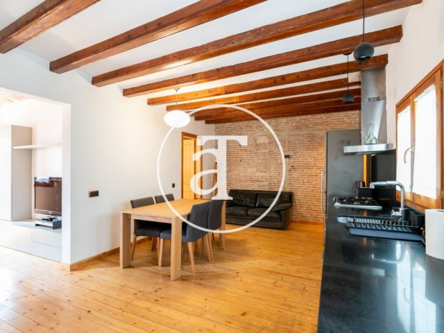 Monthly rental apartment with 2 bedrooms and 1 bathroom with terrace and balcony in Ciutat Vella