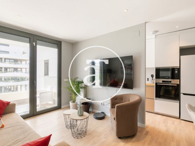 Appartement à louer temporairement avec 2 chambres, terrasse et piscine à Badalona