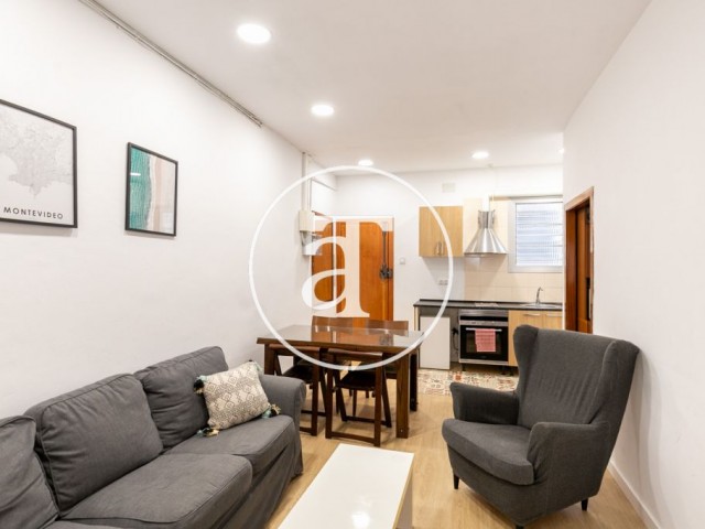 Monthly rental apartment with 2 bedrooms, dressing room, and bathroom in Gràcia