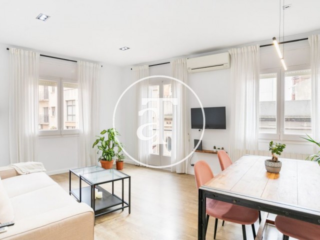 Appartement de location mensuelle de 2 chambres et 1 salle de bain avec balcon d’angle à El Camp de l’Arpa del Clot