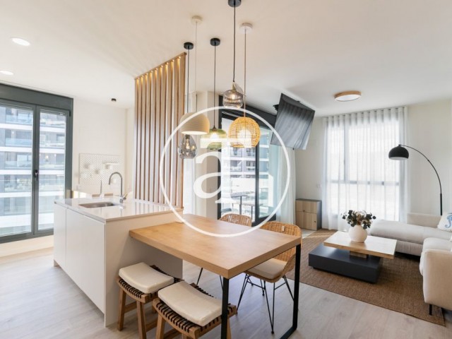 Monthly rental apartment with 2 bedrooms, 2 bathrooms with balcony in Badalona