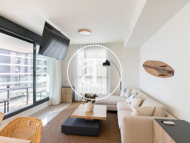 Monthly rental apartment with 2 bedrooms, 2 bathrooms with balcony in Badalona