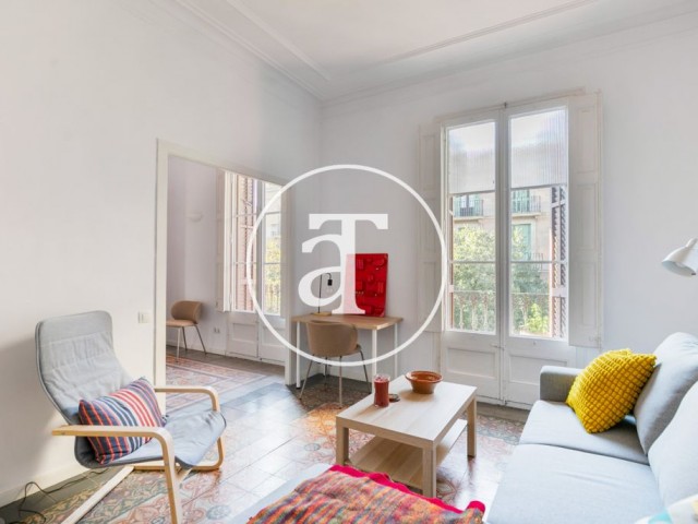 Piso de alquiler temporal de 1 habitación con balcón y 1 baño en el Eixample