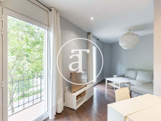 Appartement meublé à louer temporairement avec 1 chambre, 1 salle de bain et balcon à Sant Andreu, dans un quartier bien desservi.