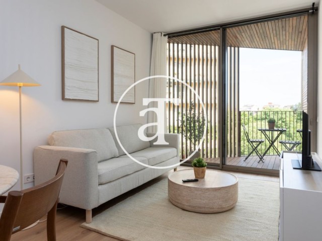 Monthly rental apartment with 2 bedrooms and 2 bathrooms with balcony and stunning views of the Sagrada Familia.