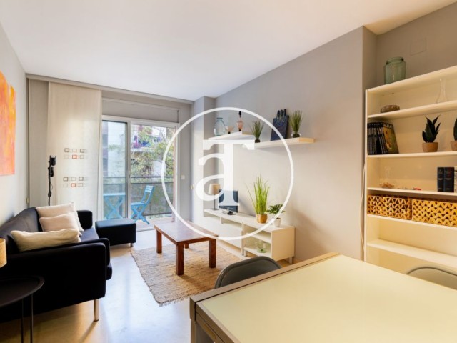 Monthly rental apartment with 1 bedroom and balcony in Eixample near Calle Marina