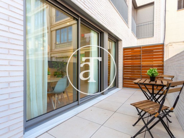 Piso de alquiler temporal de 2 habitaciones, terraza y piscina compartida a un paso de Av. Diagonal