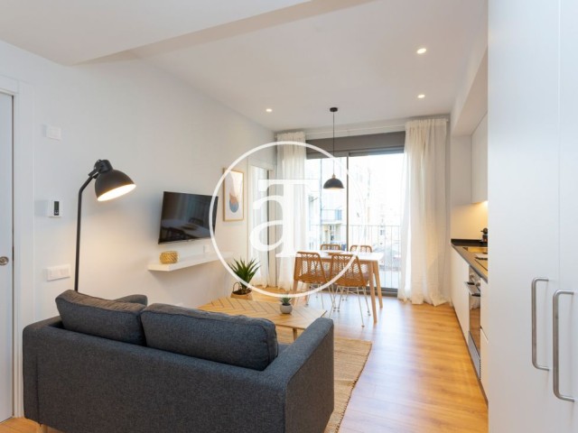 Piso de alquiler temporal de 2 habitaciones y piscina compartida a un paso de Av. Diagonal