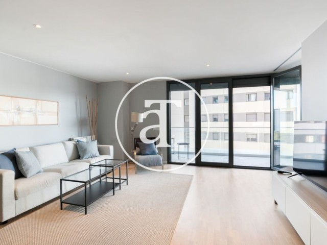 Monthly rental apartment with 3 bedrooms, 2 bathrooms, balcony and optional parking space in Badalona