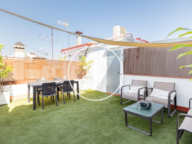 Monthly rental Penthouse loft with 1 bathroom and large private terrace in Sarrià - Sant Gervasi