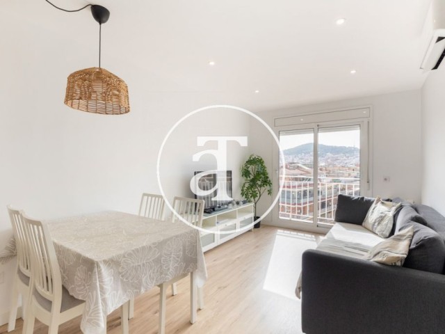 Appartement en location temporaire avec 2 chambres, bureau, 1 salle de bain et balcon à Sant Andreu