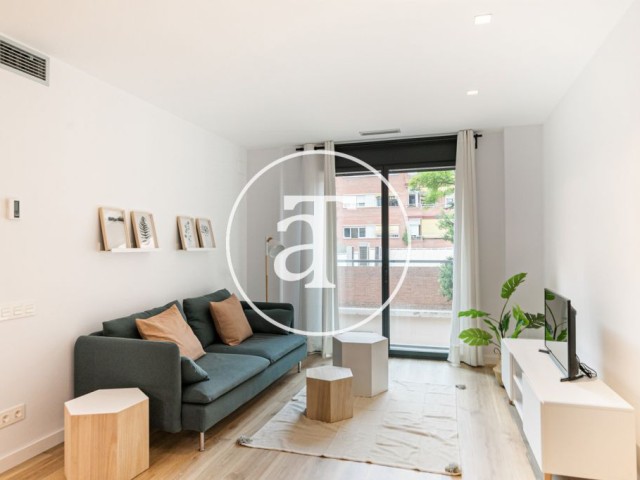 Piso amueblado de alquiler temporal con 2 habitaciones dobles en Barcelona