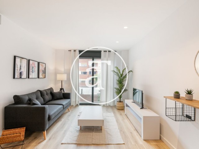 Piso amueblado de alquiler temporal con 2 habitaciones dobles en Barcelona