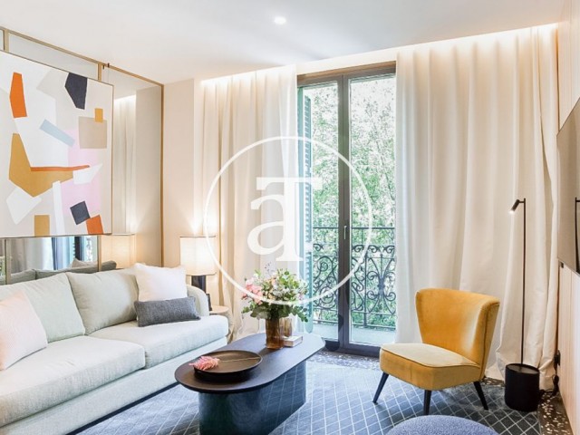 Piso de obra nueva, de alquiler temporal con 2 habitaciones en privilegiada zona de Barcelona