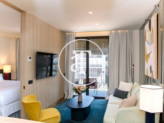 Piso de estreno de alquiler temporal de 1 habitación y terraza en Eixample Dreta