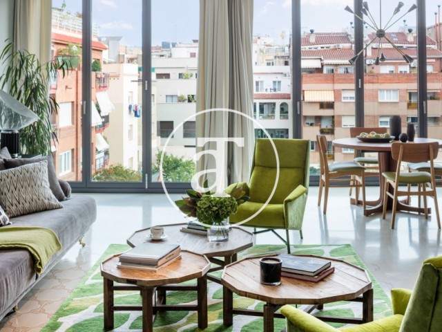Luxury 4 bedroom apartment for temporary rental in exclusive neighborhood of Barcelona