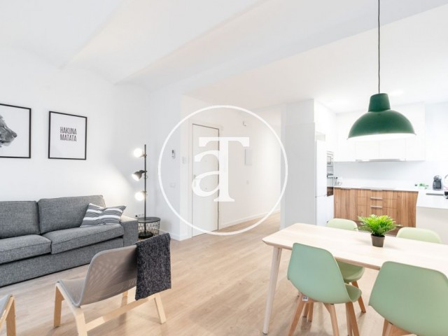 Apartamento de alquiler temporal de 2 habitaciones bien comunicado con Barcelona