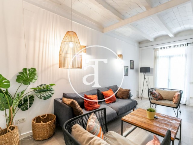Furnished monthly rental apartment with 2 bedrooms in Barcelona