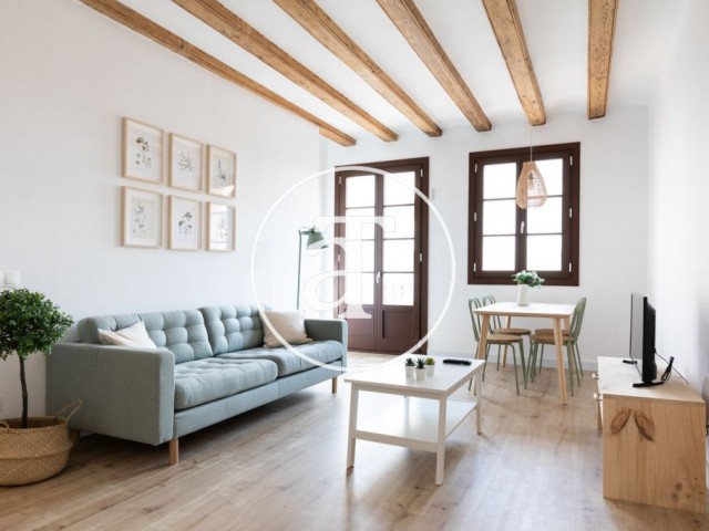 Alquiler temporal de apartamento de 2 habitaciones en Barcelona (Descuento por estancia de más de 6 meses)