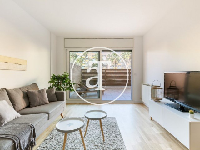 Monthly rental apartment with private terrace in Poblenou